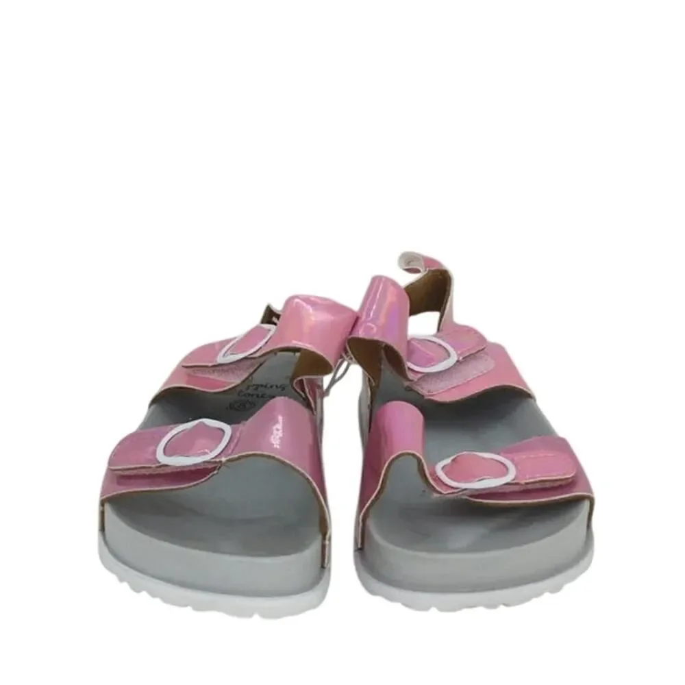 STEPPING STONES Girls New w/Tags Pink Metallic Sandals - Size: 8